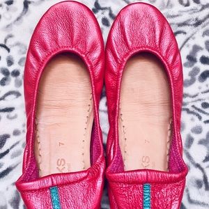 Custom razzberry Tieks size 7